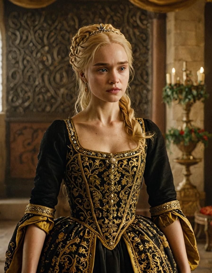 Medieval Princess in Royal Chamber, Game of Thrones Style