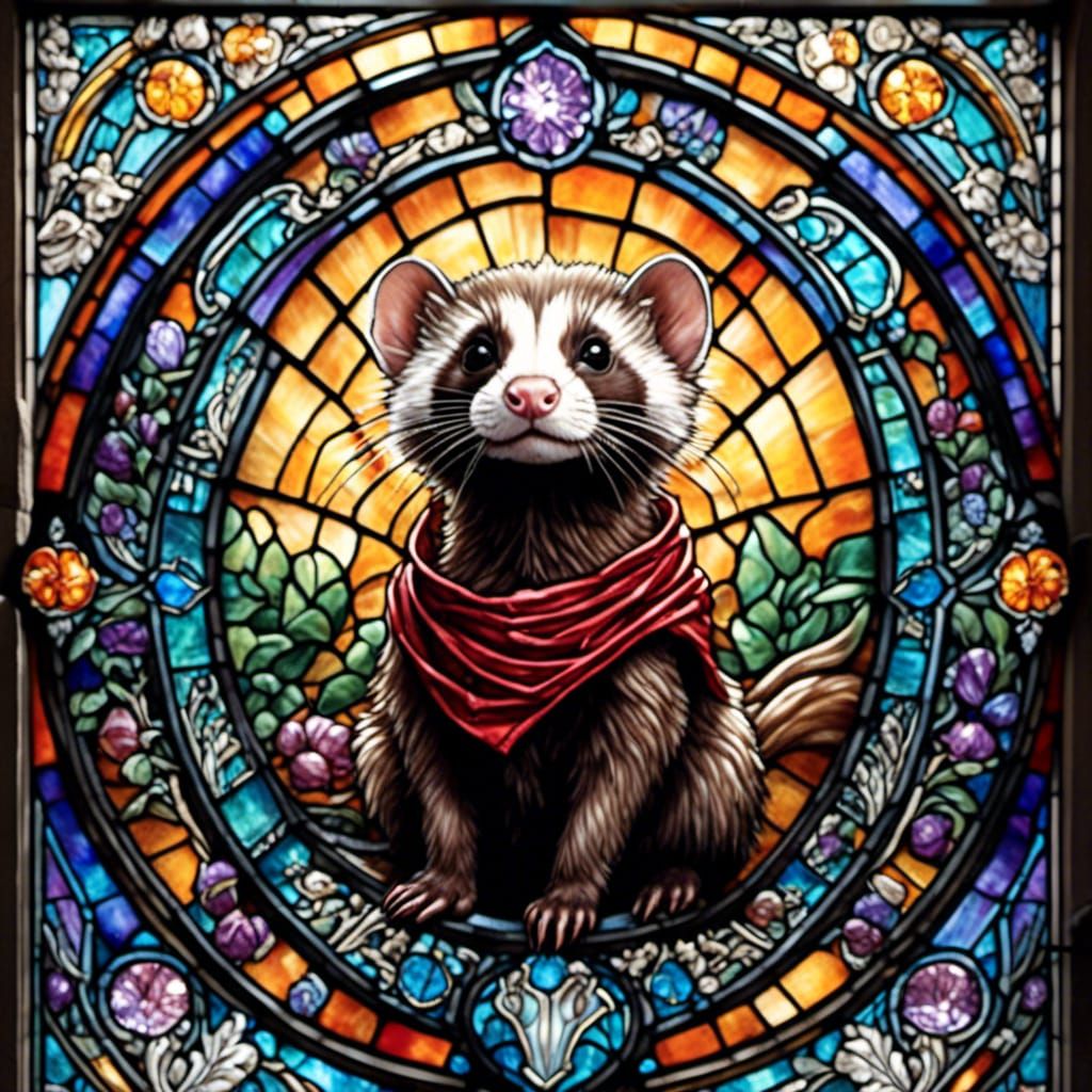 Stained Glass Ferret