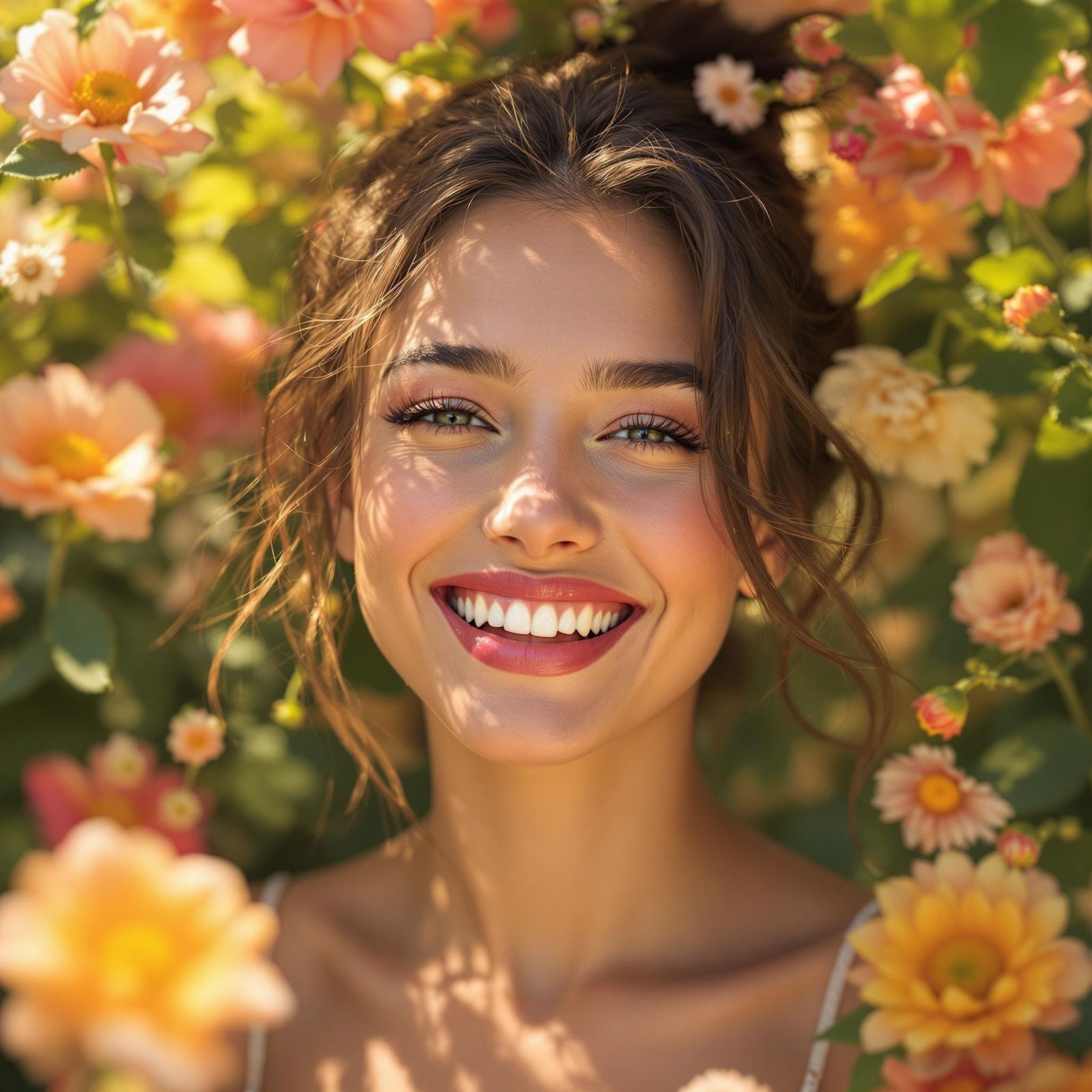 Vibrant Summer Goddess in Photorealistic Style