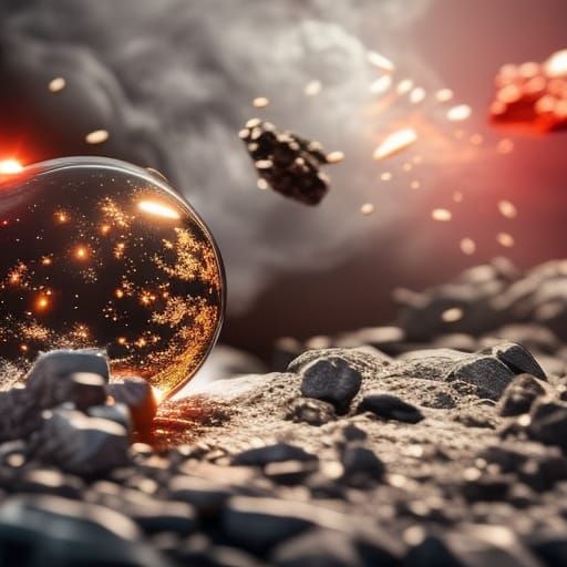 Samurai and Dog Observe Exploding Planet in Laboratory