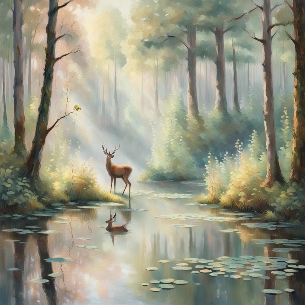 Deer in the forest.