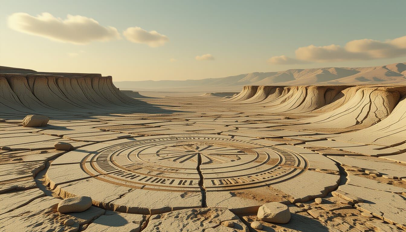 Weathered Landscape with Ancient Markings