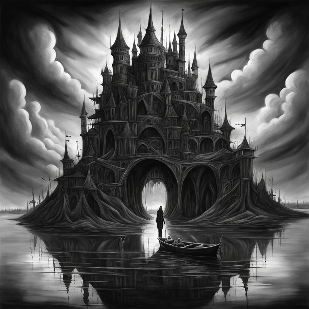 Gothic Dystopian Lakefront Masterpiece