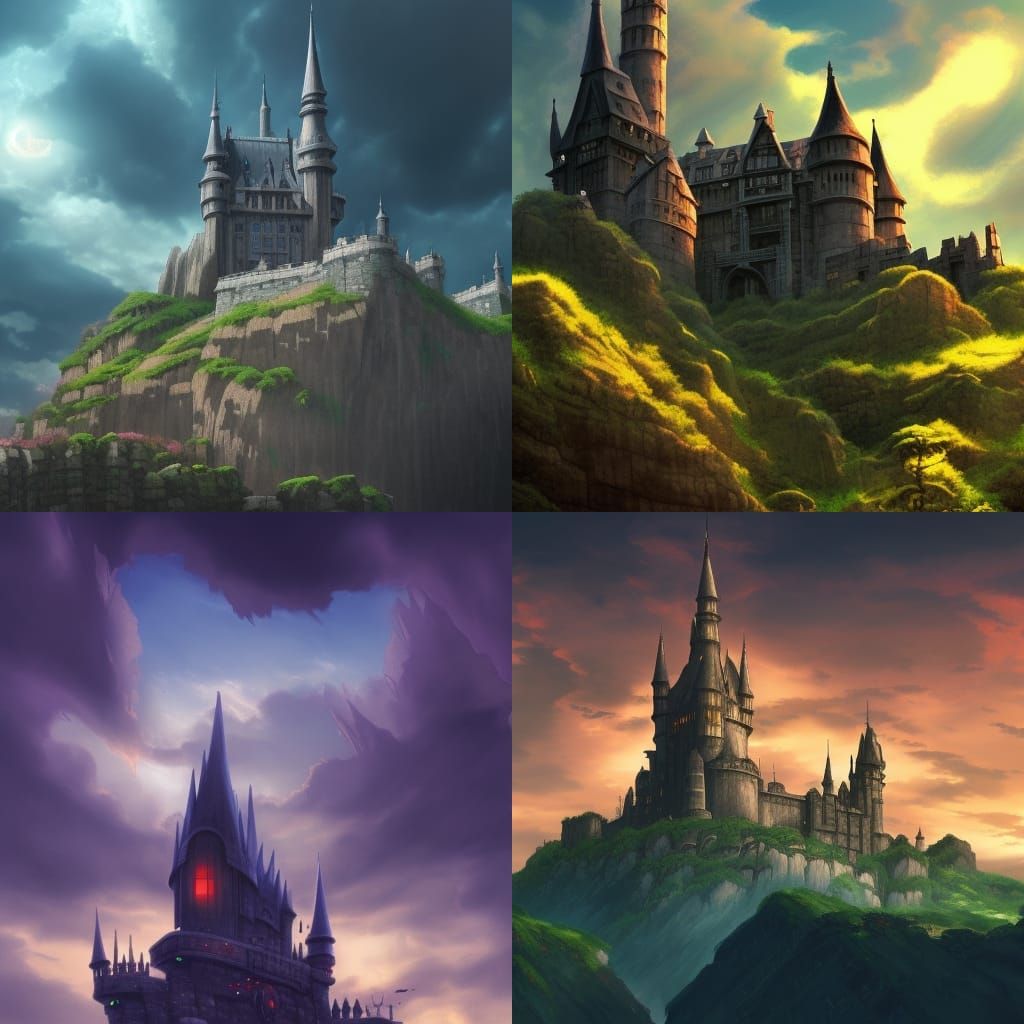 Dark Lord's Castle with Dragon, Anime Key Visual