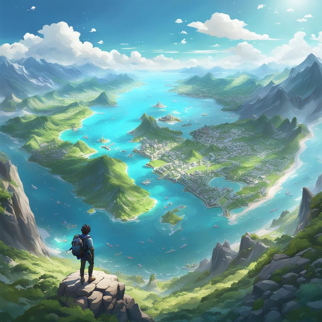 Earth Day: Mountain to Sea in 3D Anime Style