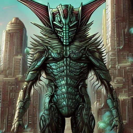 Futuristic Cicada Helmet in Comic Book Art Style