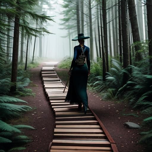 A wild woman carves her own path, not conforming to societal...