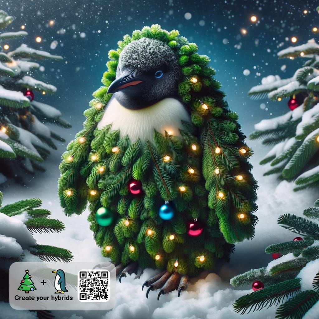 Penguin Christmas Tree Hybrid: A Festive Fusion