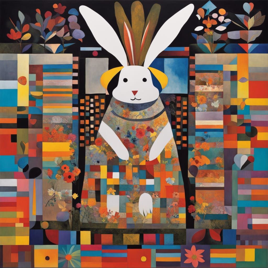 Surrealistic Springtime Fantasy with Native American Spirit-...