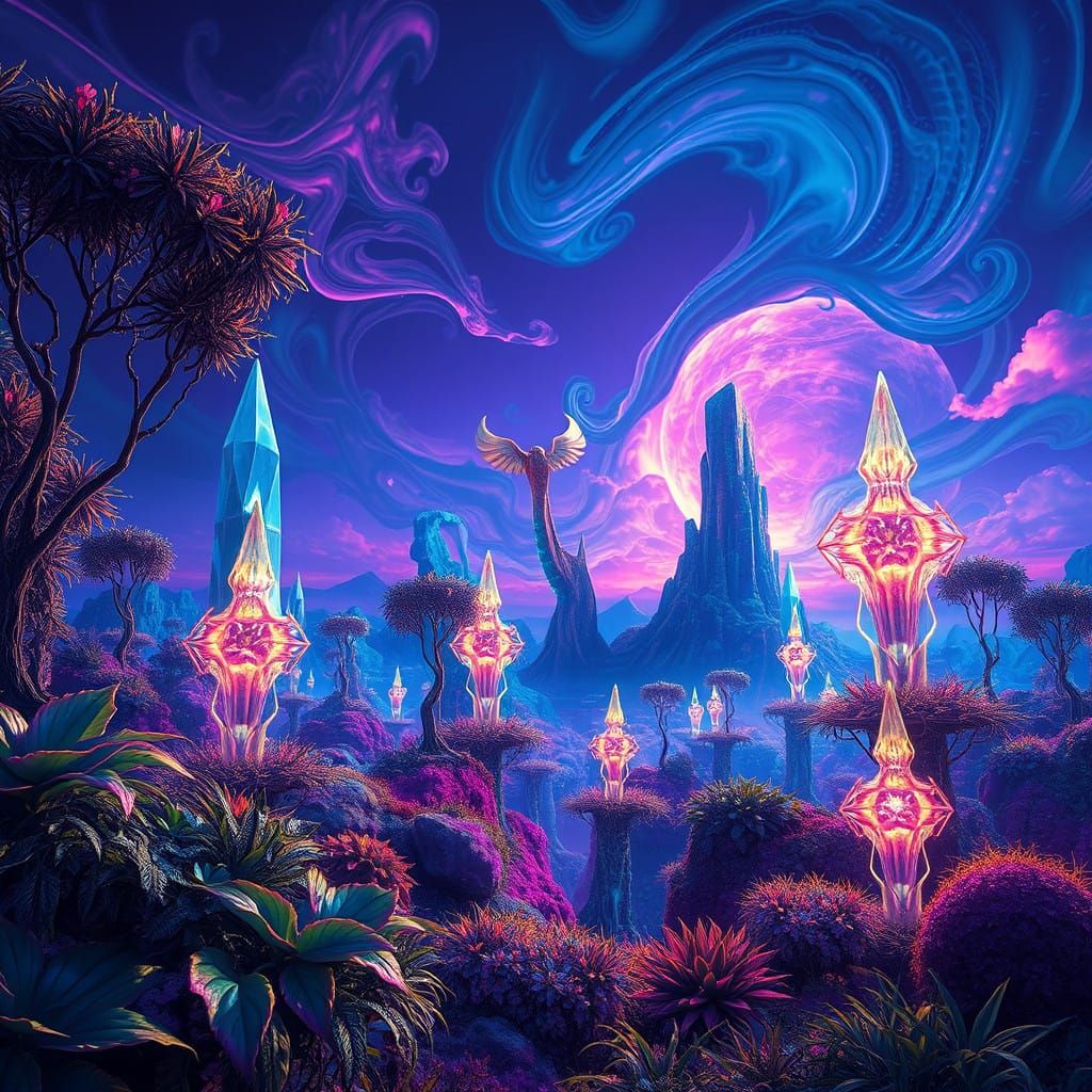 Ethereal Dreamscapes in Vibrant Colors