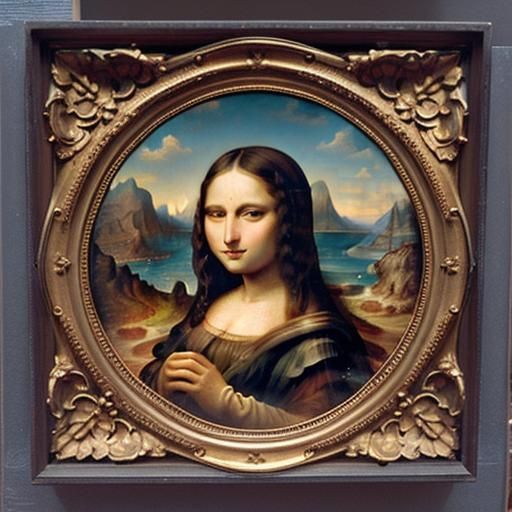 Photorealistic 3D Rendering of the Mona Lisa