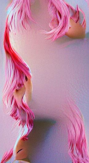 Girl with Pink Hair: AI Generated Portrait