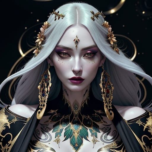 Elegant Baroque Beauty in Opulent Velvet