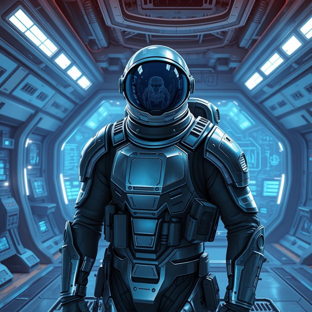 Alien reflection on my helmet