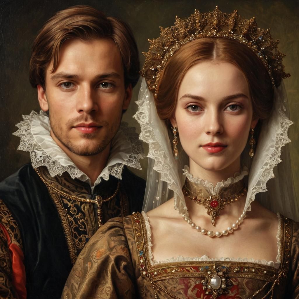 Tudor Era Newlywed Couple