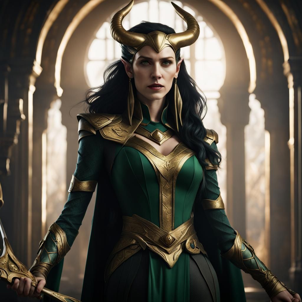 Lady Loki Art: Detailed Fantasy Concept