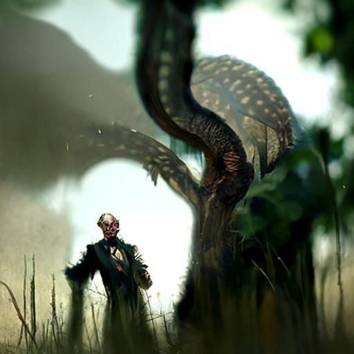 Pangolin Man in Victorian Costume: Sci-Fi Surrealism