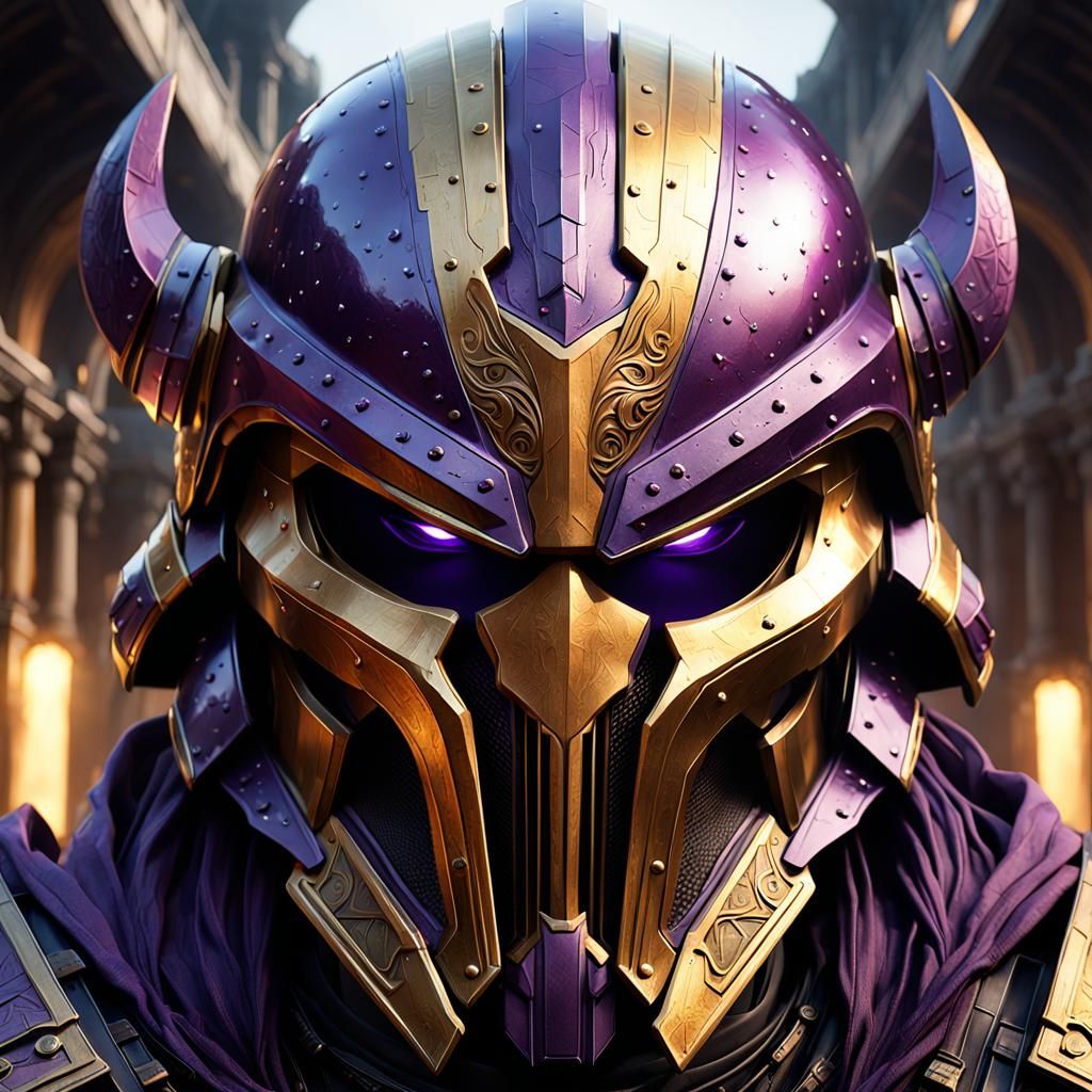 Detailed Spartan Helmet: Dark Fantasy Concept Art