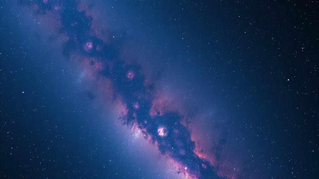 Cosmic Dreamscape in Deep Blues and Purples