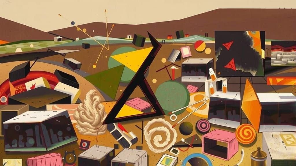 Topsy-Turvy Landscape with Fractured Harmony