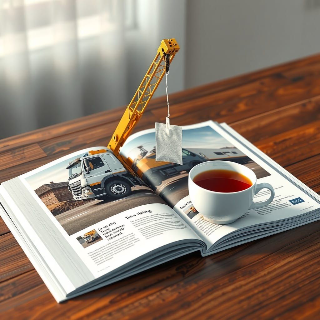 A Crane's Gentle Tea Service in Cyberpunk 3D