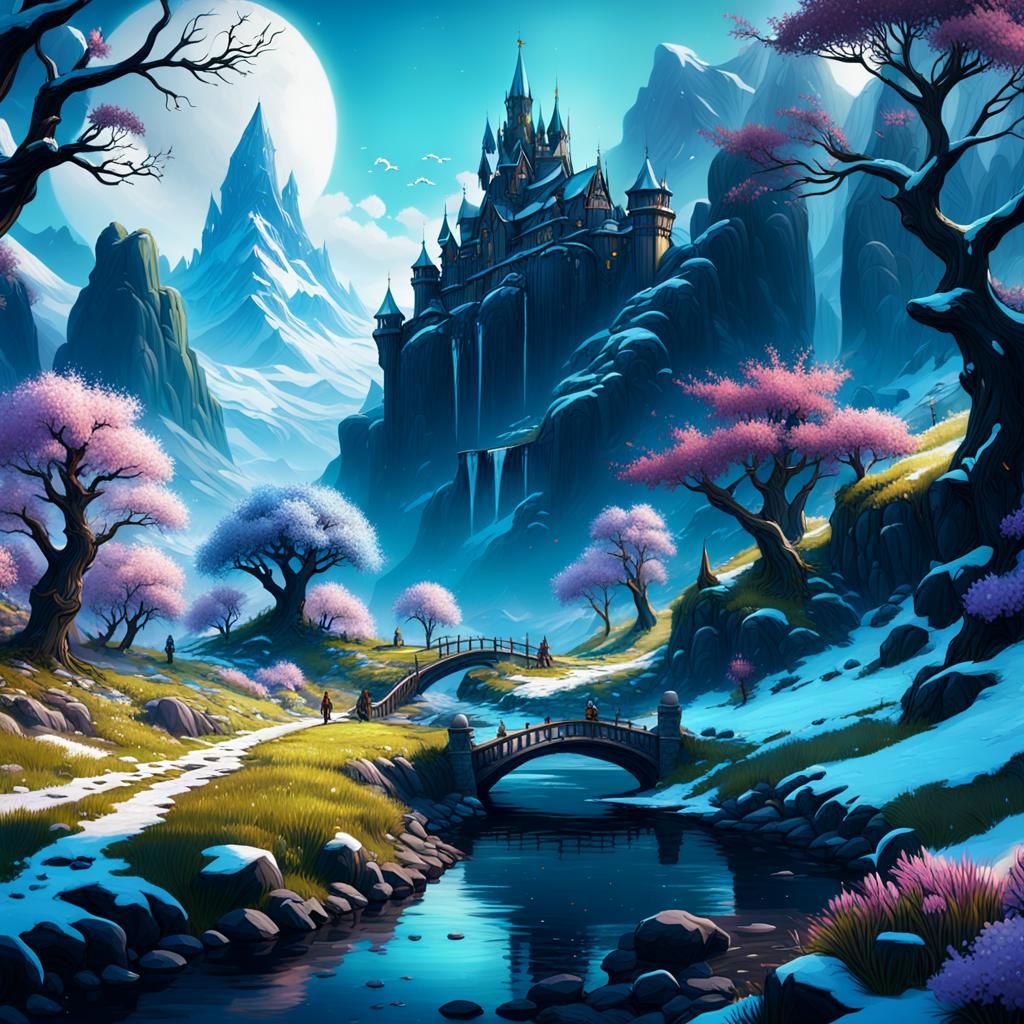 Fantastical Transition from Winter to Spring