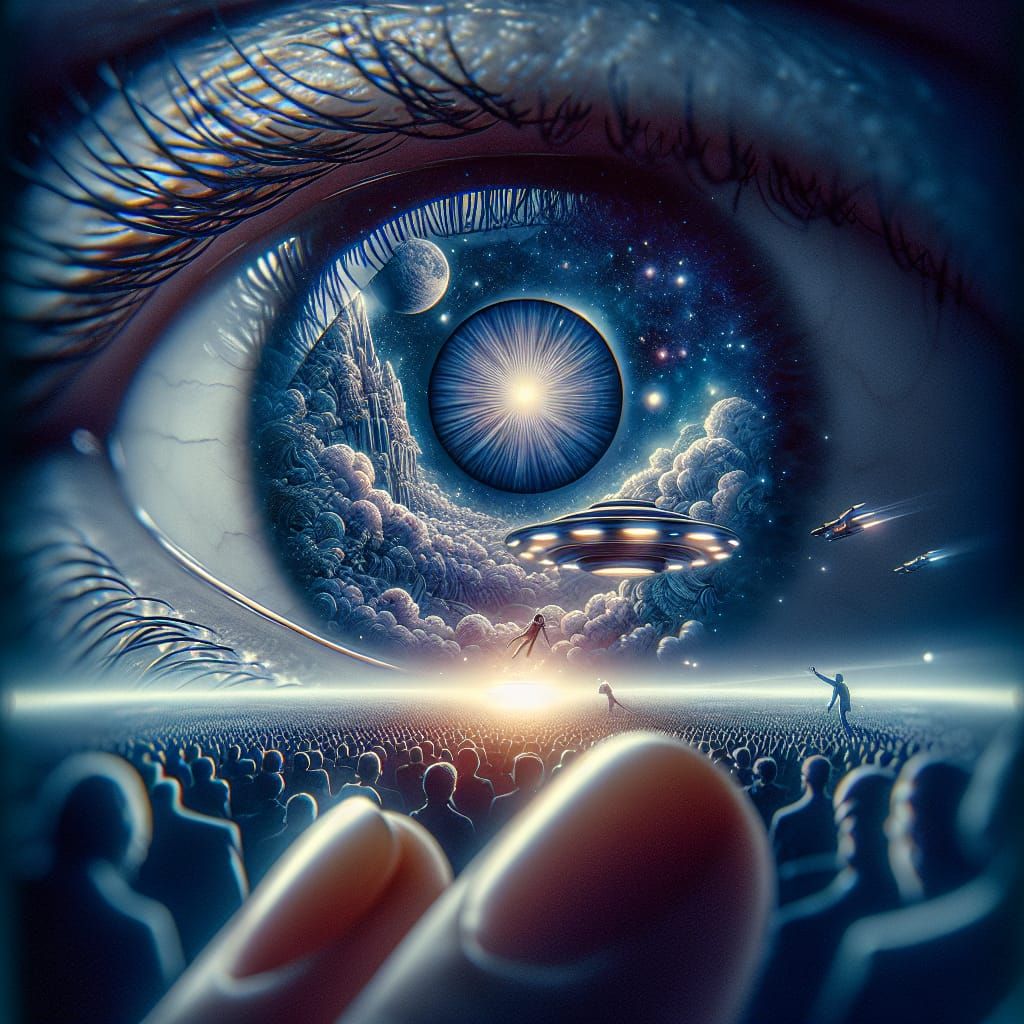 Dreamy Poster Inspired by 60s Music, Hyperrealistic HDR