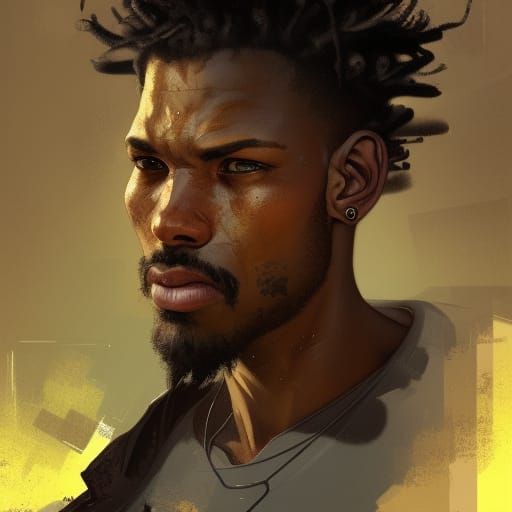 Ghetto Bee King Portrait in Hyperdetailed Style