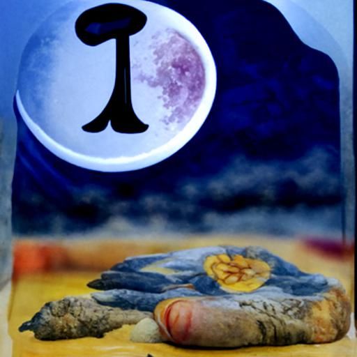 The Moon Tarot Card Illustration