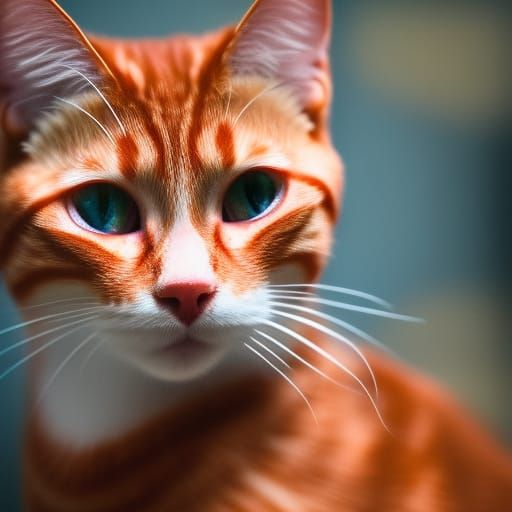 Striking Red Tabby Cat Portrait in Natural Light