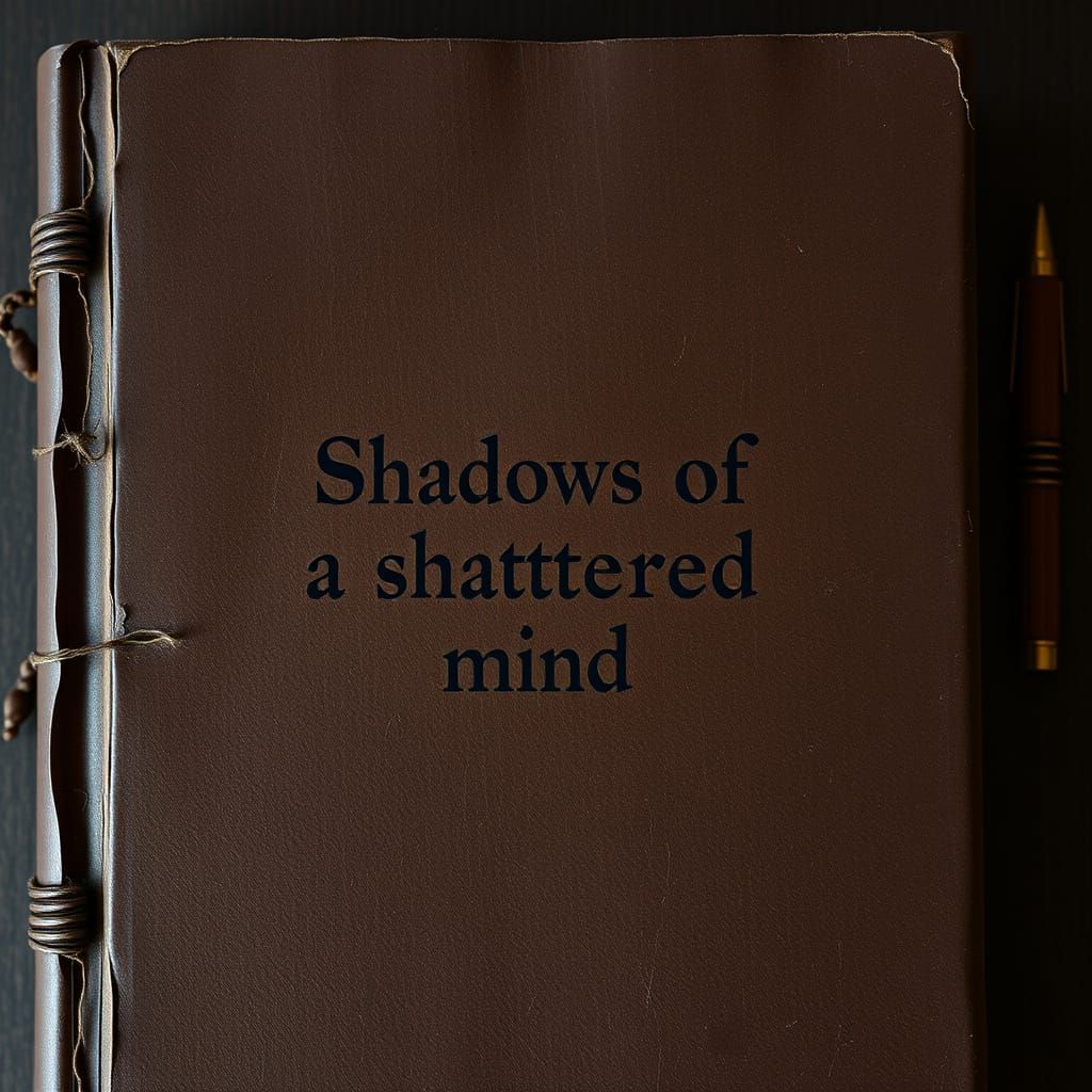 Worn Journal Cover: Shadows of a Shattered Mind