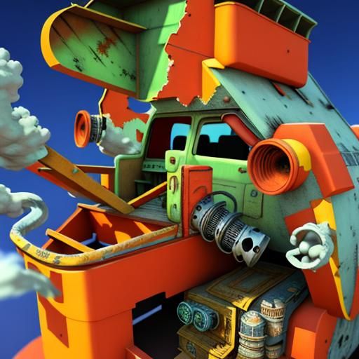 Desolate Wasteland: Detailed 3D Photorealistic Masterpiece