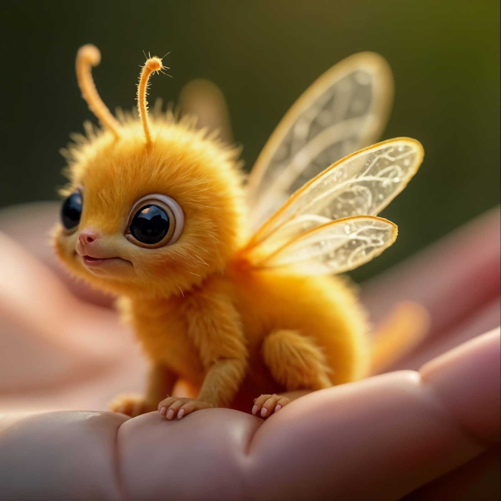 Delicate Fairy in a Human Palm