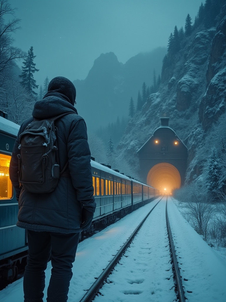 Majestic Steam Train Journey Through Winter Wonderland