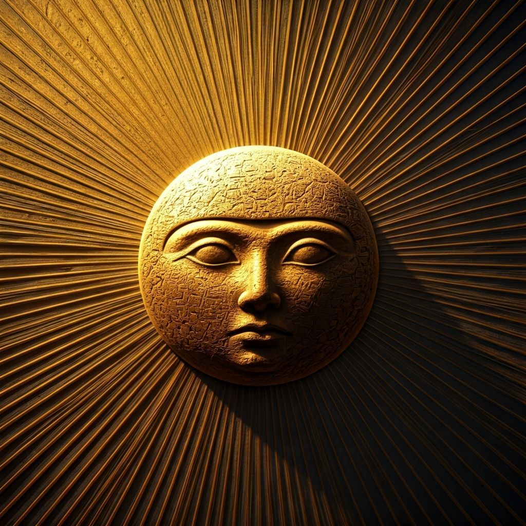 Aten: Divine Sun God of Ancient Egypt with Radiant Rays