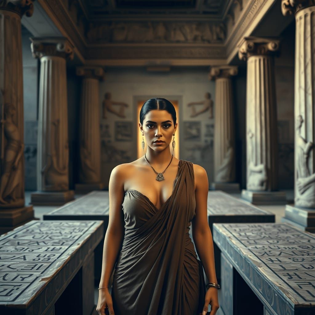 Sumerian Priestess in Cinematic Glory