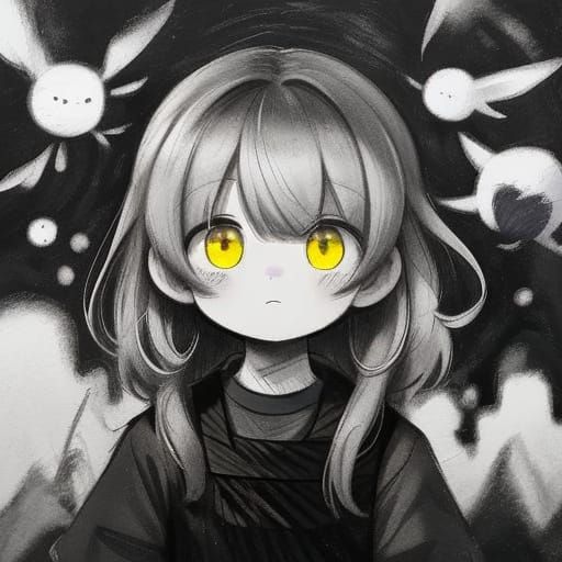 Alien on Mountain in Vibrant Oil Painting