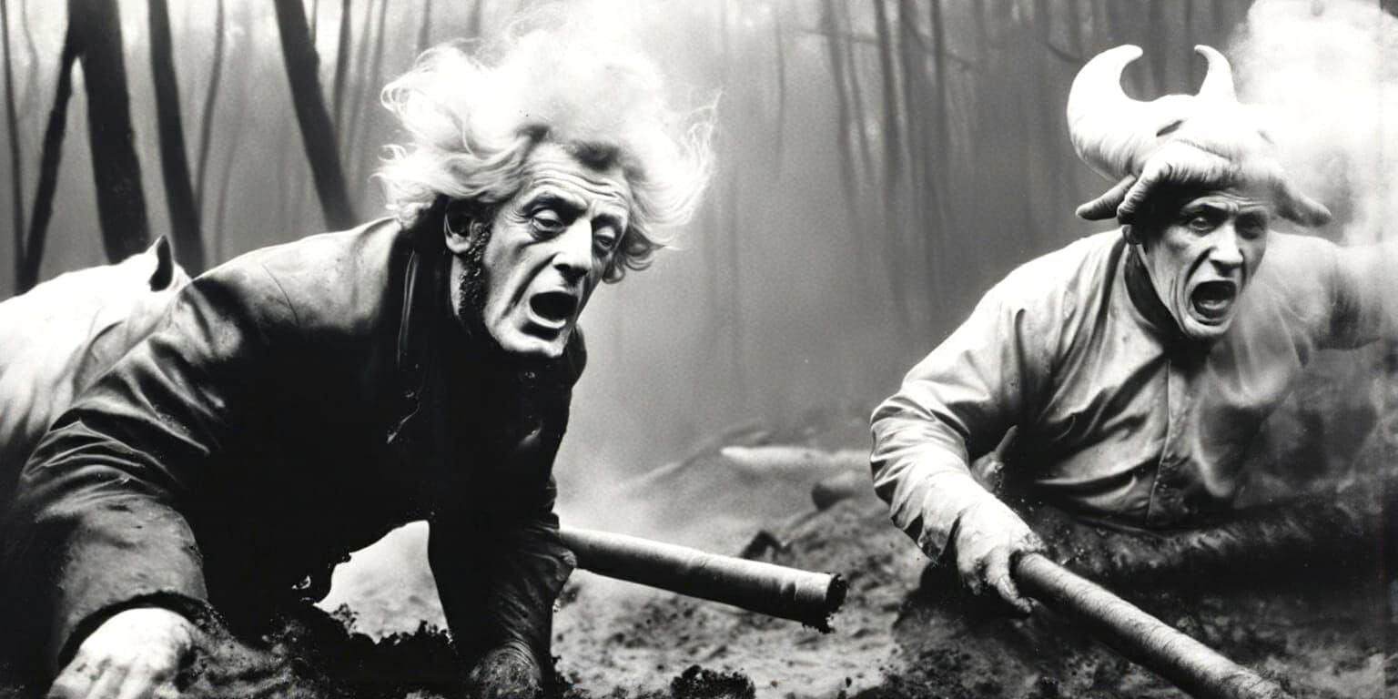 Chaotic Scene of Attack in a Vibrant Wonderland