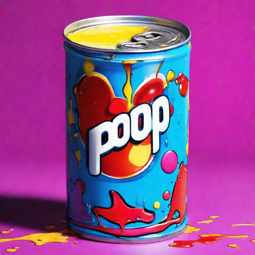 Pop Art Soda Can in Graffiti Style