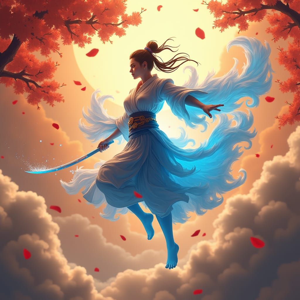 Mystical Shinobi with Electric Aura