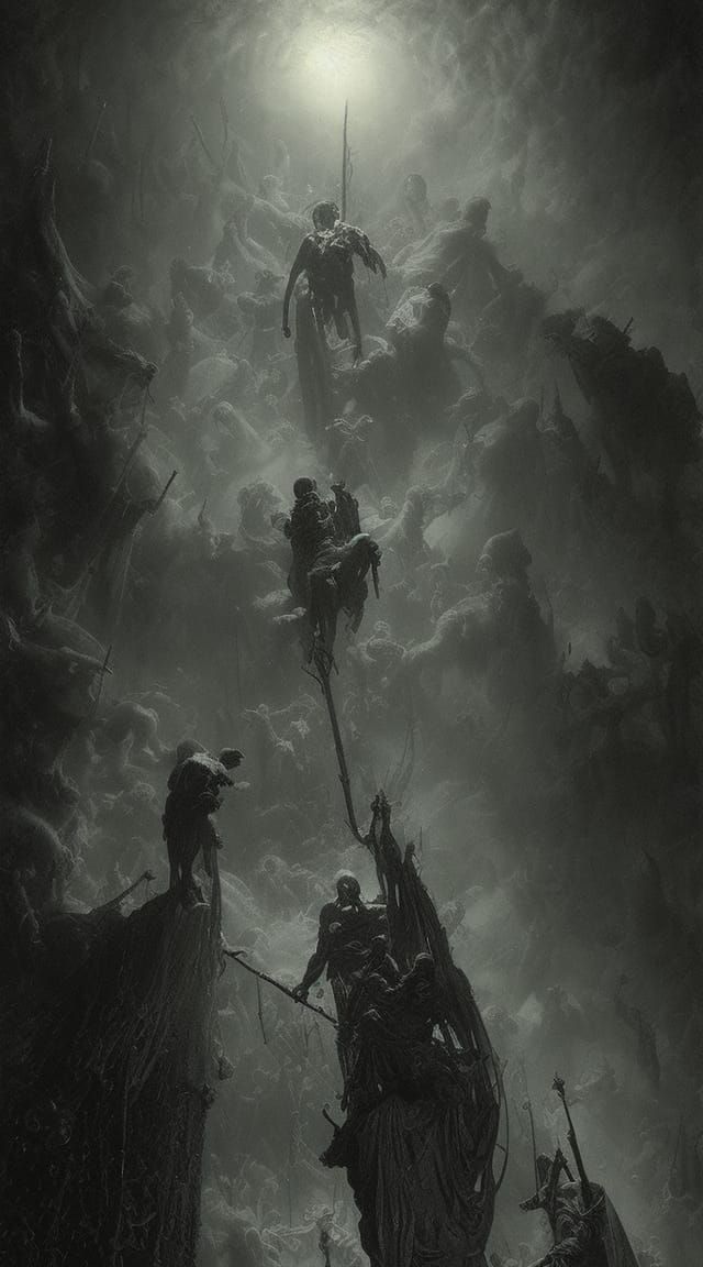 Horror Allegory of Death in Photorealistic Style