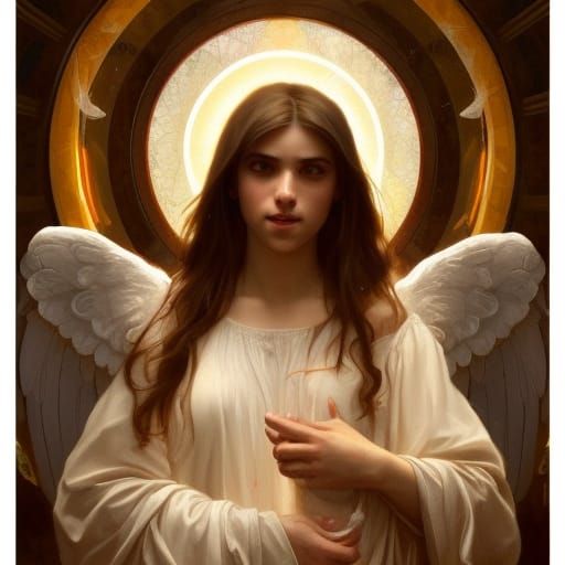Cute Angel of the Annunciation Portrait
