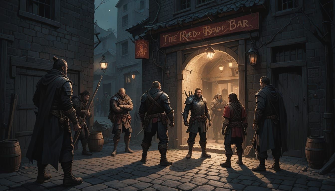 Heroic Fantasy Alleyway Gathering at The Red Raging Boar
