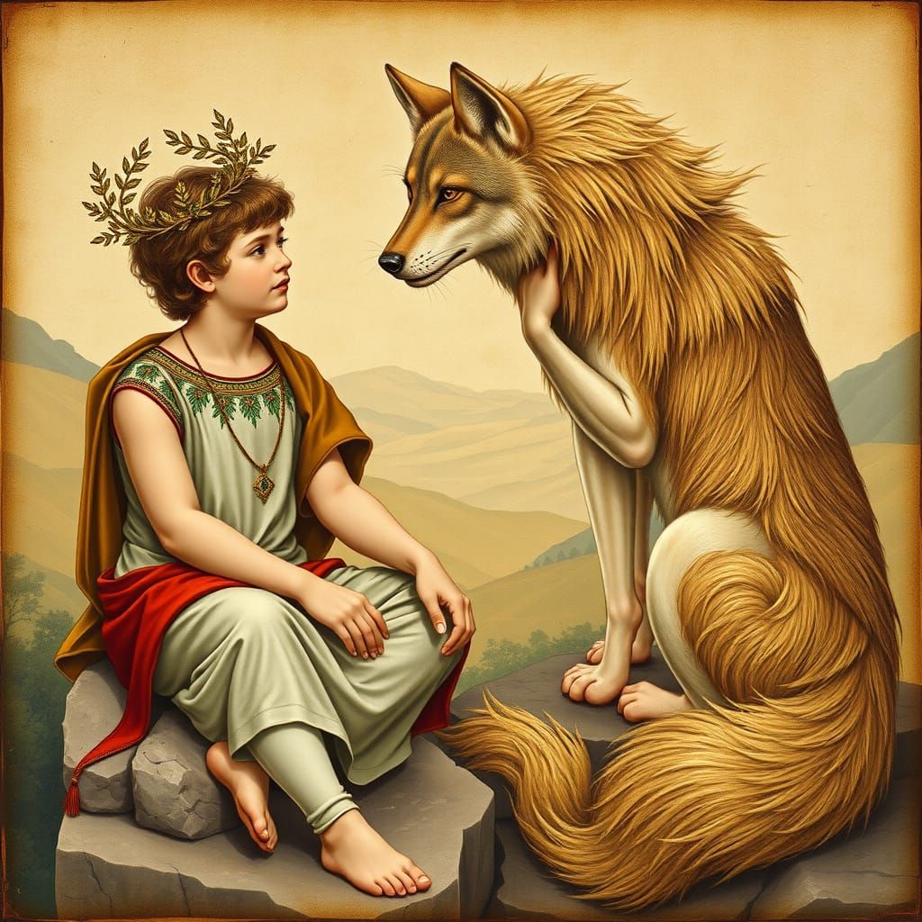 Twin Brothers in Ancient Greek Arcadia, Inspired by Medieval...