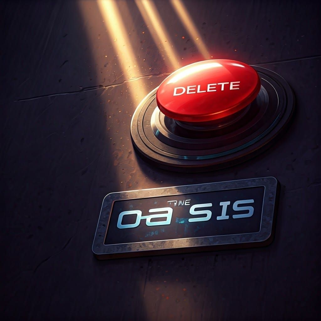 Concept Art of The Oasis, a Futuristic Hub in Distress