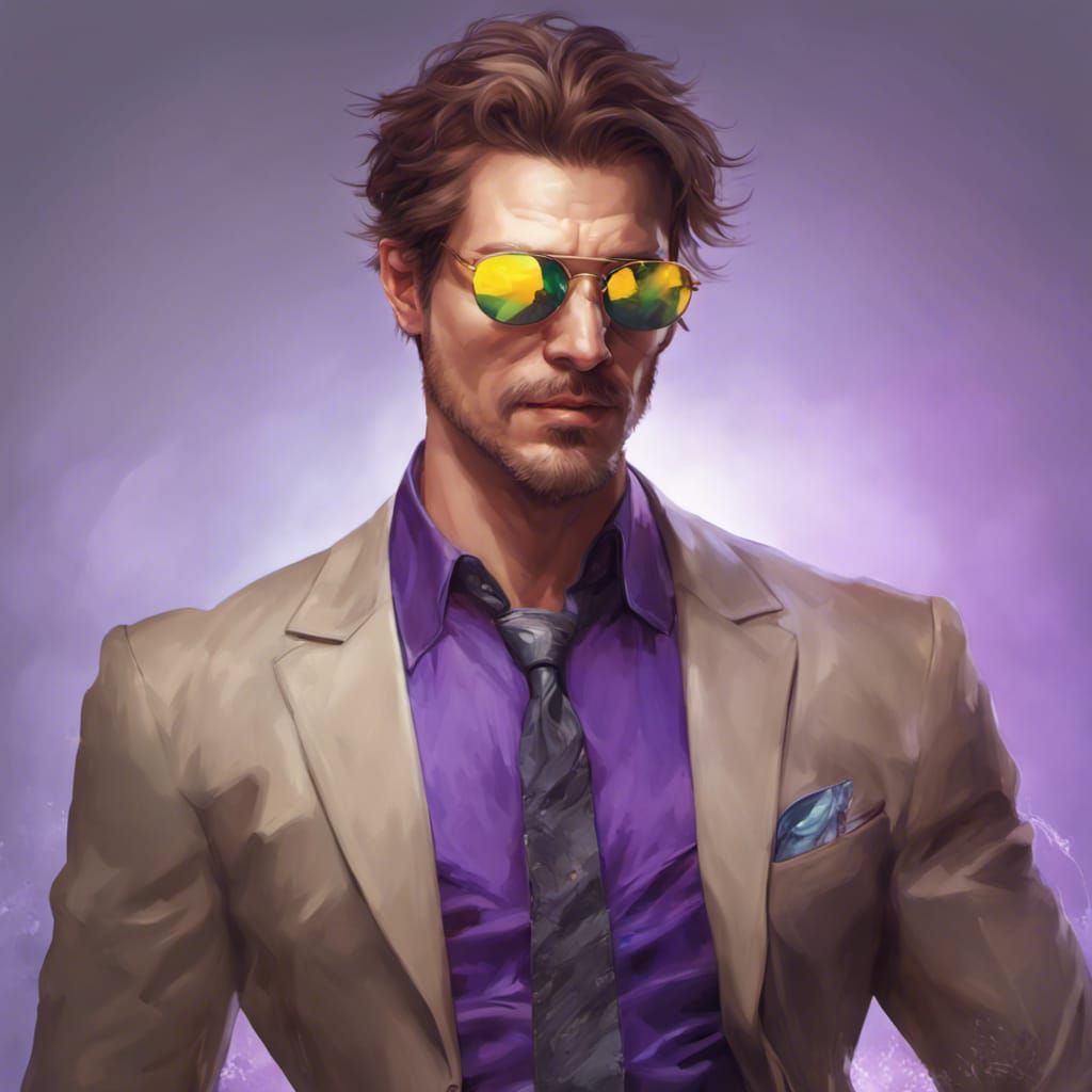 Detailed Portrait in Sunglasses with Dynamic Lighting
