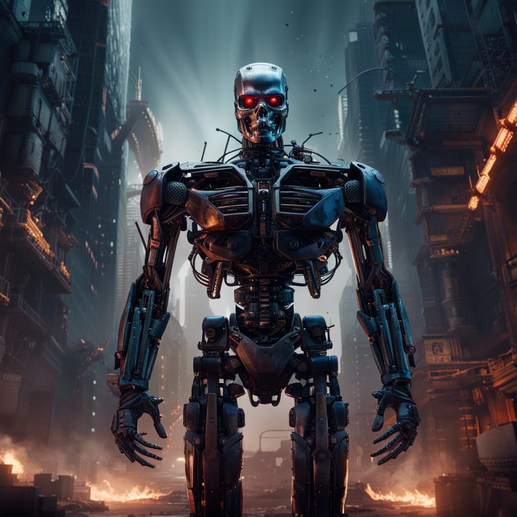 Detailed Terminator Matte Painting in Unreal Engine 5