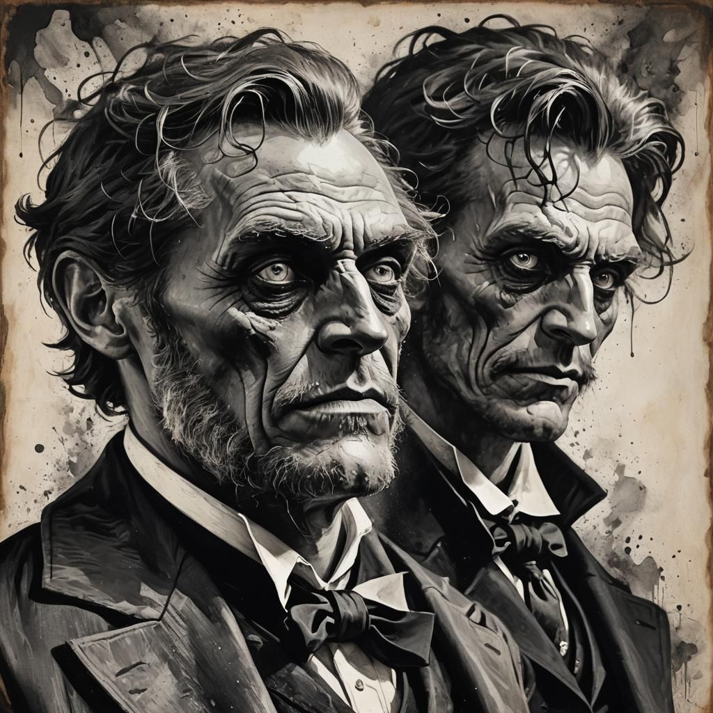 Vintage Portrait: The Duality of Jekyll and Hyde