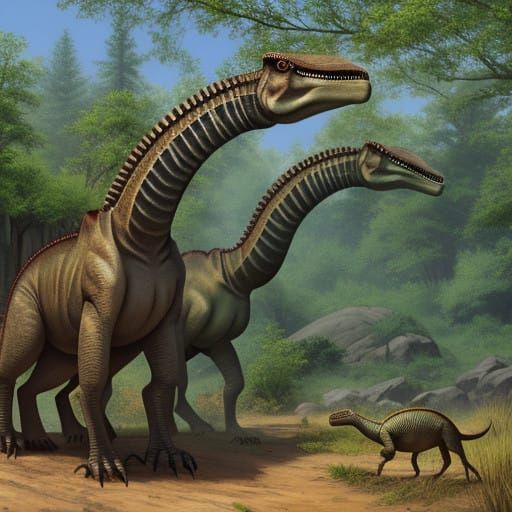 Triassic Landscape in Earthy Tones