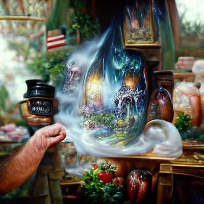 Surreal Horror Magic Potion in Ethereal Fantasy Style